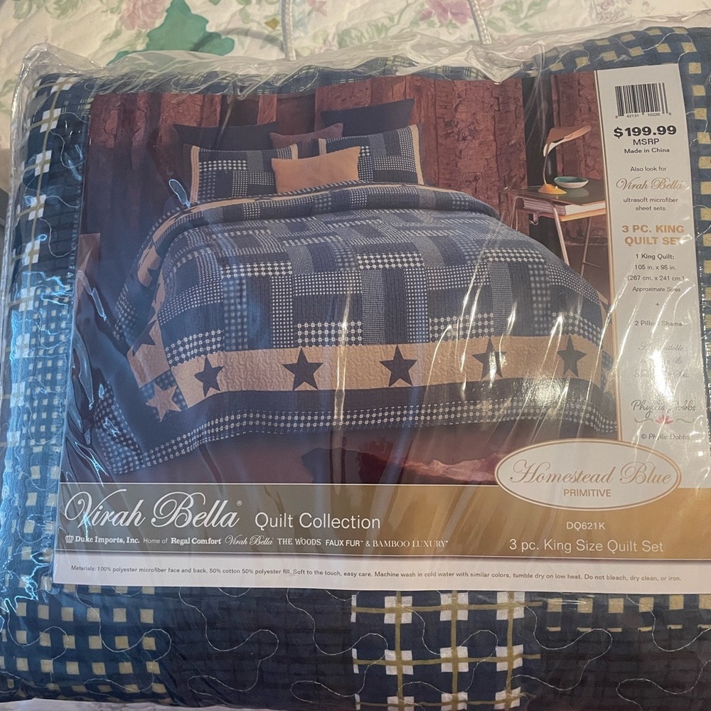 Brand new three piece quilt set.